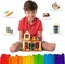 1000 Pcs Colored Popsicle Sticks for Crafts, 4.5 Inch Colored Wooden Craft Sticks, Ice Cream Sticks, Rainbow Popsicle Sticks, Great for DIY Craft Creative Designs and Children Education